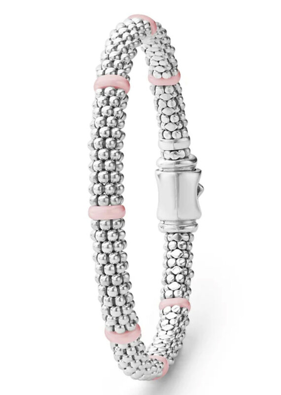 LAGOS Signature Caviar Pink Caviar Ceramic Station Caviar Bracelet | 6mm