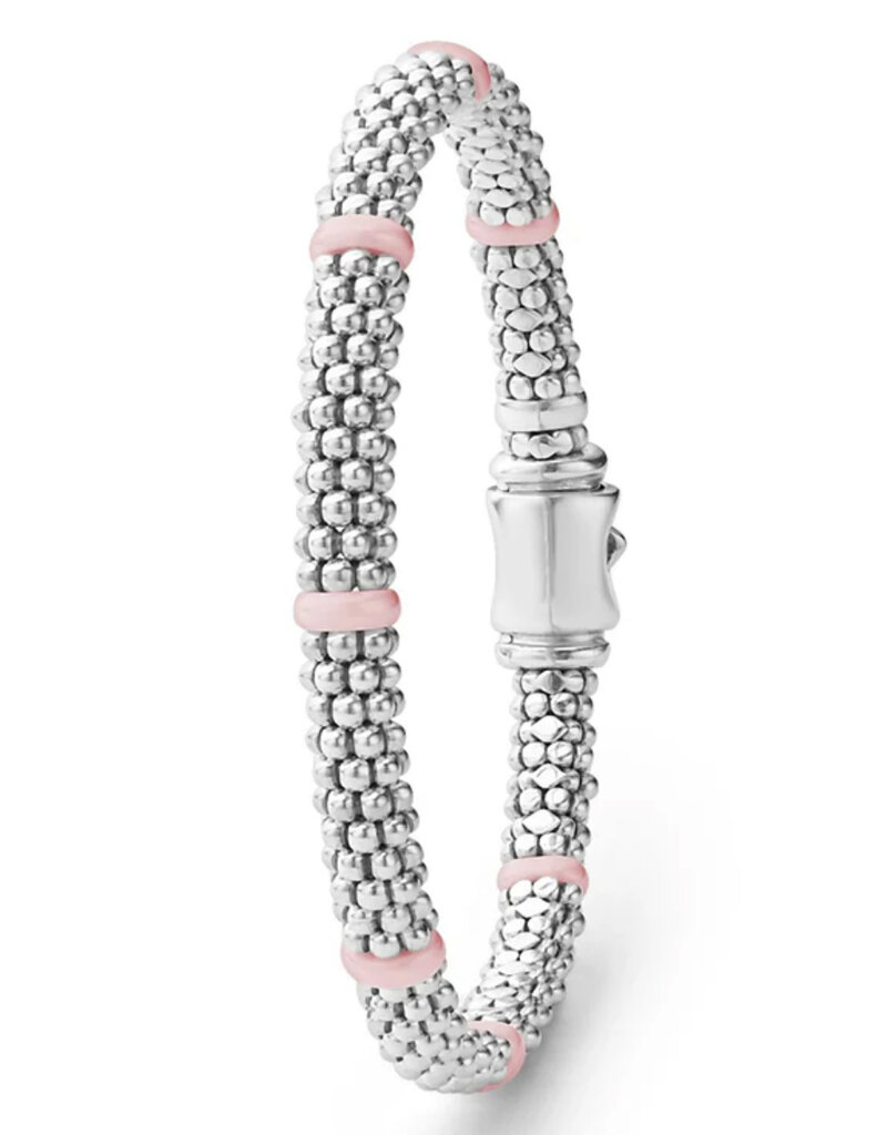 LAGOS Signature Caviar Pink Caviar Ceramic Station Caviar Bracelet | 6mm