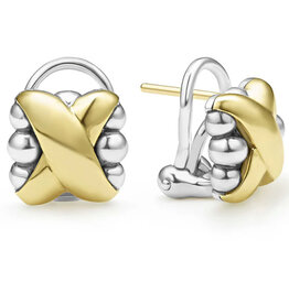 LAGOS Embrace Two-Tone X Omega Clip Earrings