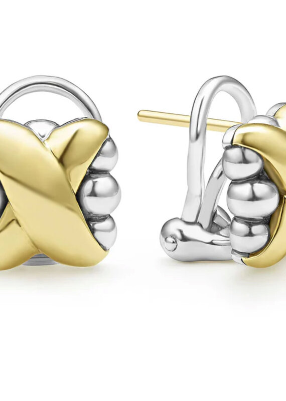 LAGOS Embrace Two-Tone X Omega Clip Earrings