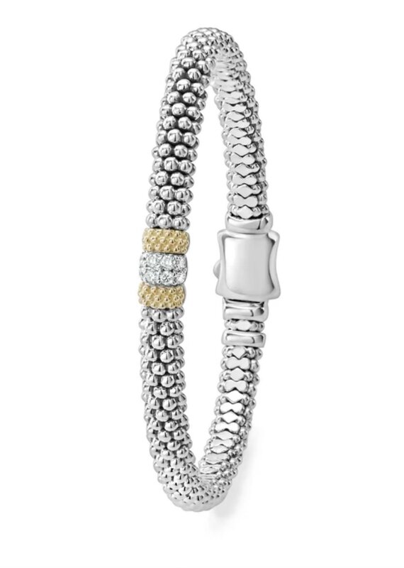 LAGOS Caviar Lux 1 Diamond Station Caviar Bracelet Medium (7)
