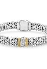 LAGOS Caviar Lux Diamond Single Station Diamond Caviar Bracelet 9mm