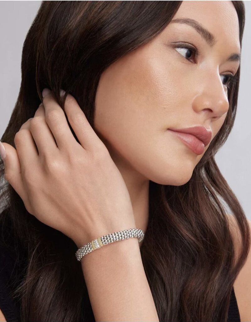LAGOS Caviar Lux Diamond Single Station Diamond Caviar Bracelet 9mm