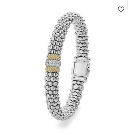 LAGOS Caviar Lux Diamond Single Station Diamond Caviar Bracelet 9mm