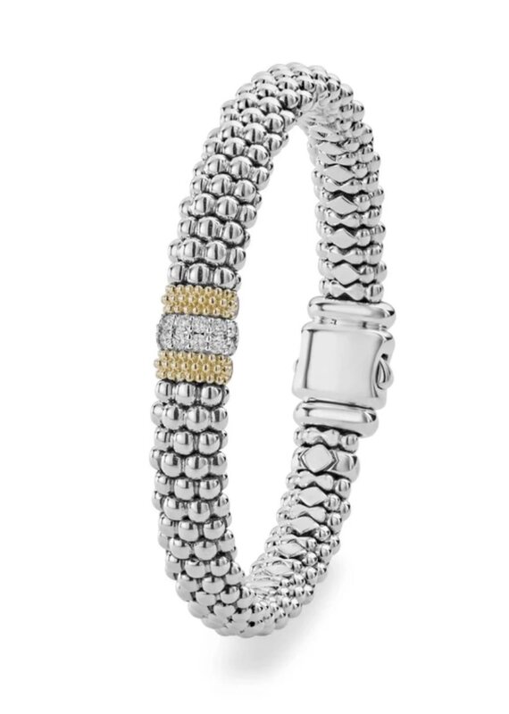 LAGOS Caviar Lux Diamond Single Station Diamond Caviar Bracelet 9mm