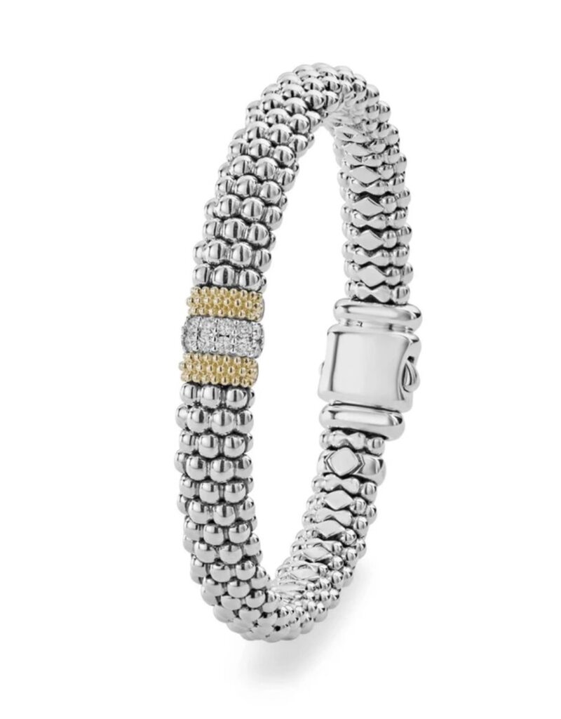 LAGOS Caviar Lux Diamond Single Station Diamond Caviar Bracelet 9mm