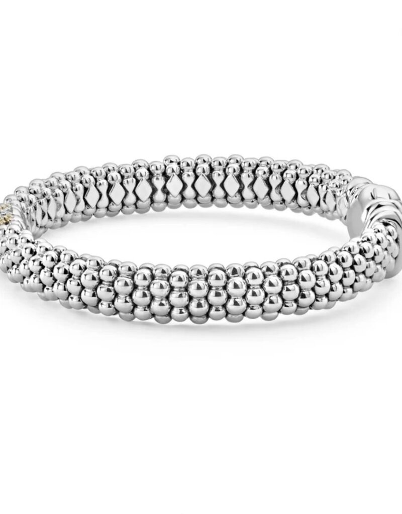 LAGOS Caviar Lux Diamond Single Station Diamond Caviar Bracelet 9mm