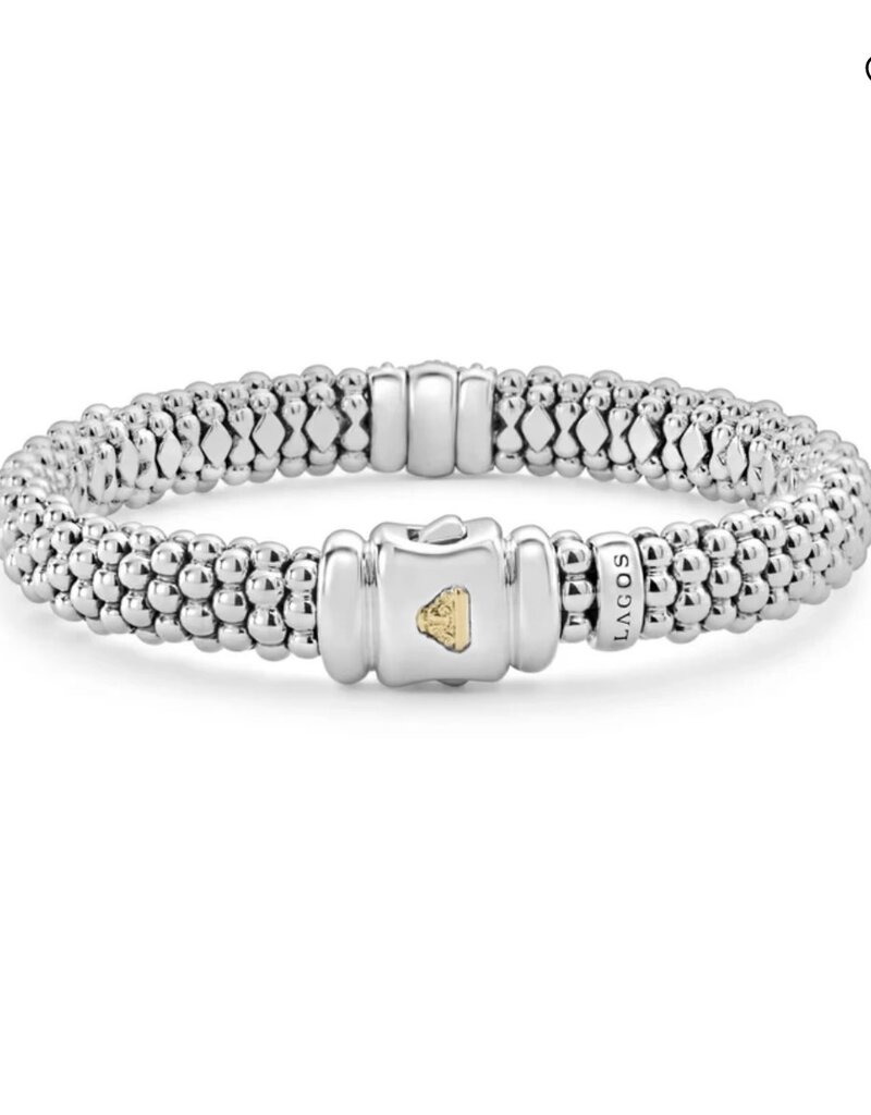 LAGOS Caviar Lux Diamond Single Station Diamond Caviar Bracelet 9mm