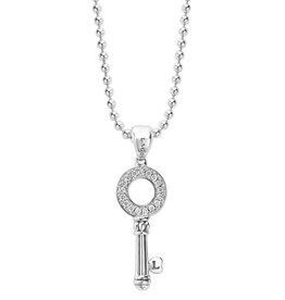 LAGOS Caviar Spark Key Diamond Pendant Necklace