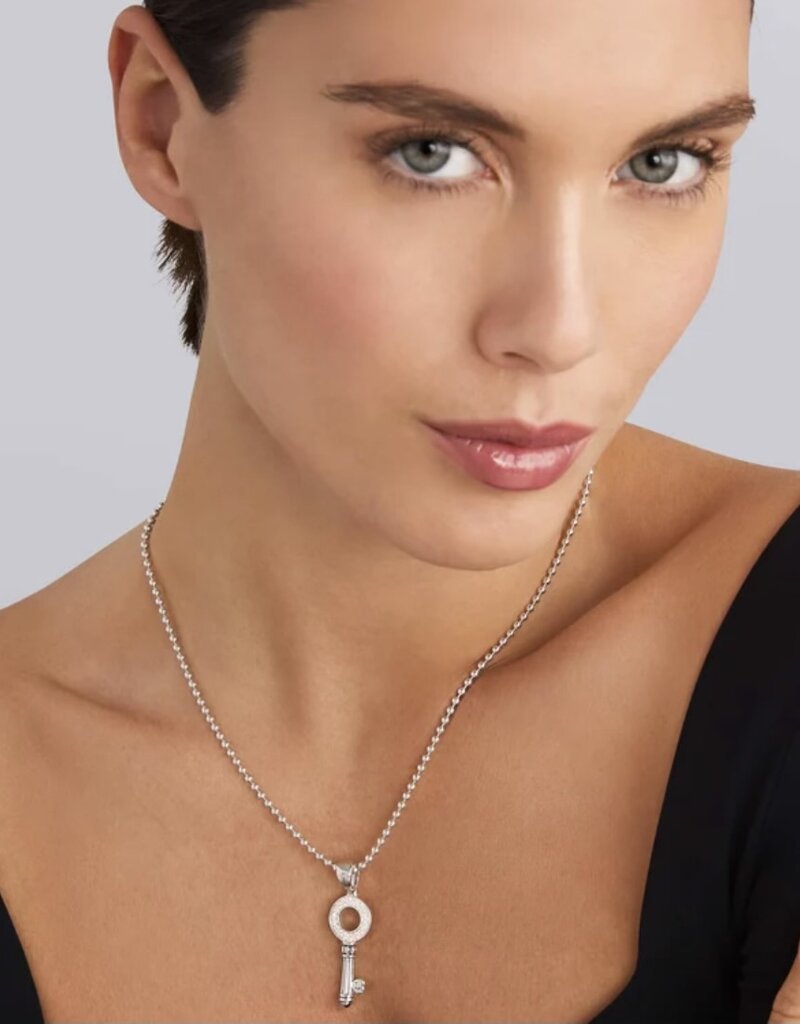 LAGOS Caviar Spark Key Diamond Pendant Necklace