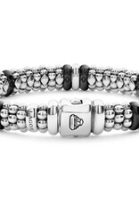 LAGOS Black Ceramic Single Station Diamond Caviar Bracelet