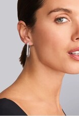 LAGOS Caviar Spark Large Linear Diamond Hoop Earrings