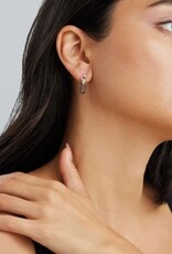 LAGOS Signature Caviar Small 18K Gold and Black Ceramic Diamond Link Drop Earrings