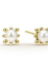 LAGOS Luna 18K Gold Fleur Pearl Stud Earrings