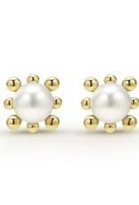 LAGOS Luna 18K Gold Fleur Pearl Stud Earrings