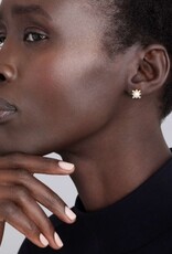 LAGOS Luna 18K Gold Fleur Pearl Diamond Stud Earrings