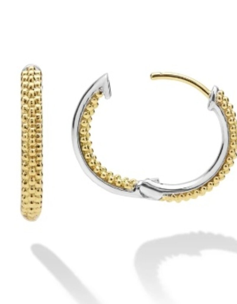 LAGOS Caviar Lux Two-Tone Caviar Huggie Earrings