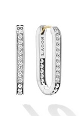 LAGOS Caviar Spark Linear Diamond Hoop Earrings