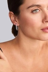 LAGOS Caviar Spark Linear Diamond Hoop Earrings