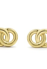 LAGOS Signature Caviar Two-Tone Interlocking Stud Earrings