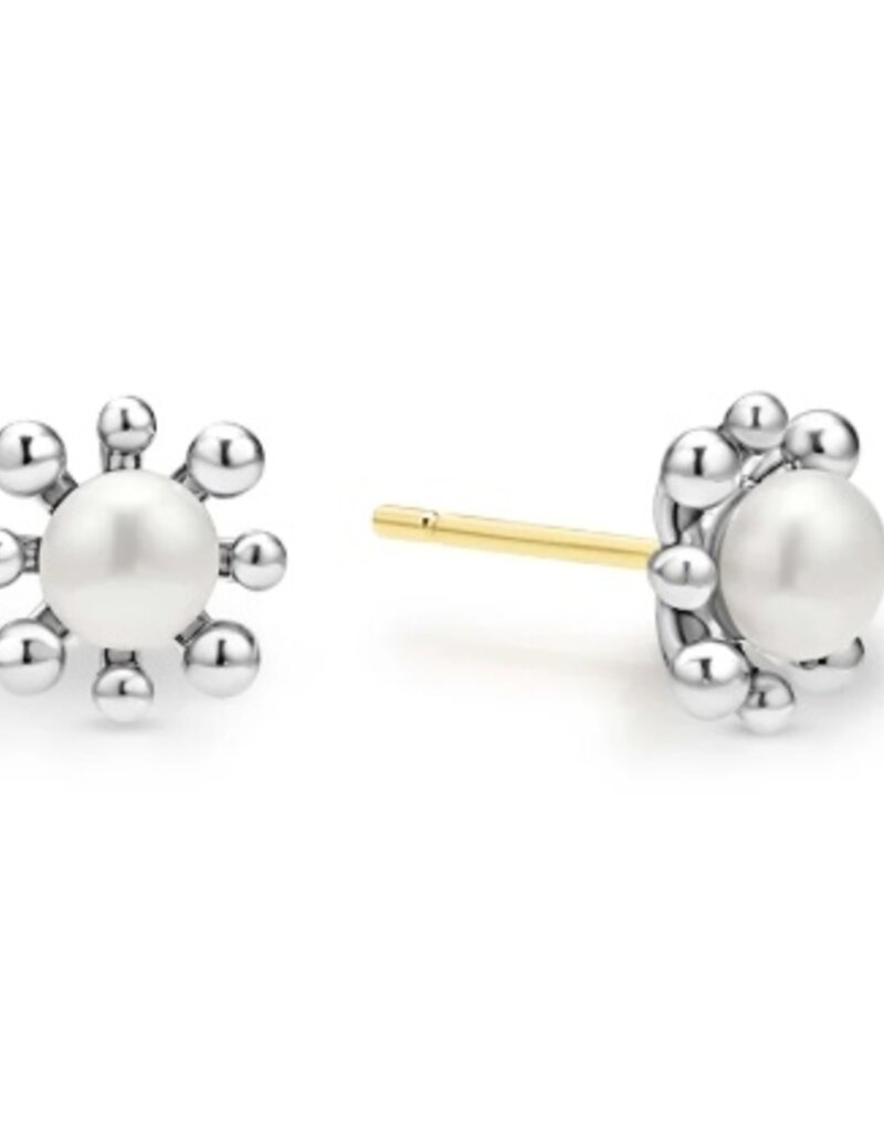 LAGOS Luna Fleur Pearl Stud Earrings