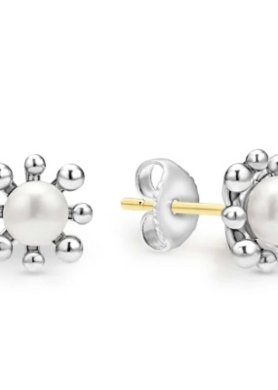 LAGOS Luna Fleur Pearl Stud Earrings