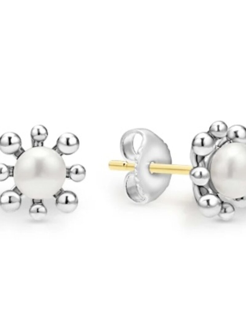 LAGOS Luna Fleur Pearl Stud Earrings