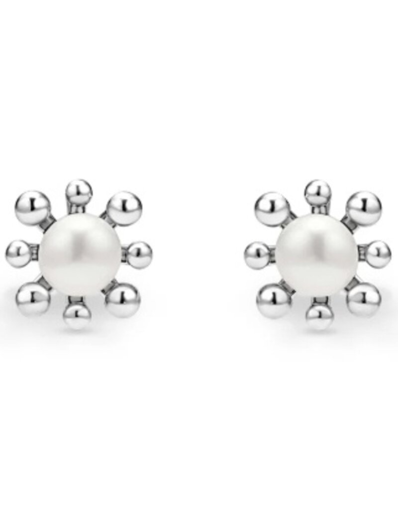 LAGOS Luna Fleur Pearl Stud Earrings