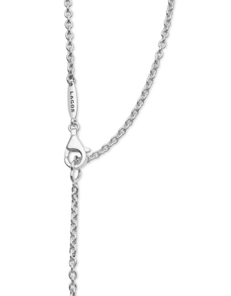 LAGOS Caviar Lux Two-Tone Three Ring Diamond Pendant Necklace