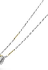LAGOS Caviar Lux Two-Tone Three Ring Diamond Pendant Necklace