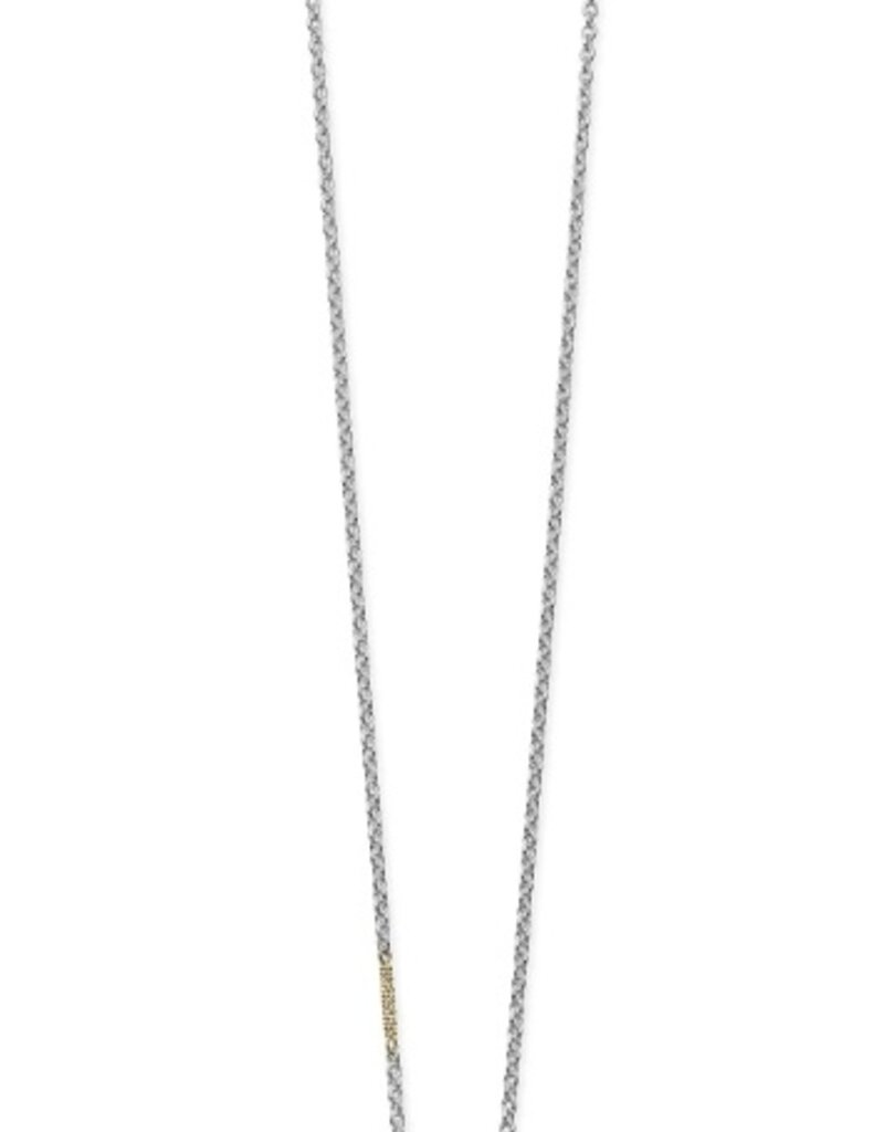 LAGOS Caviar Lux Two-Tone Three Ring Diamond Pendant Necklace