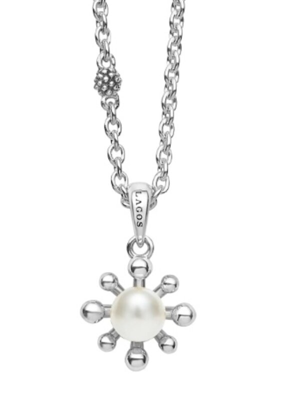 LAGOS Luna Fleur Pearl Pendant Necklace