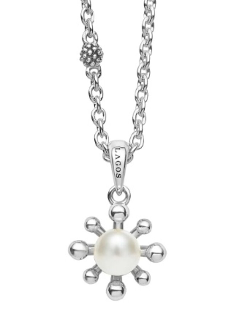 LAGOS Luna Fleur Pearl Pendant Necklace