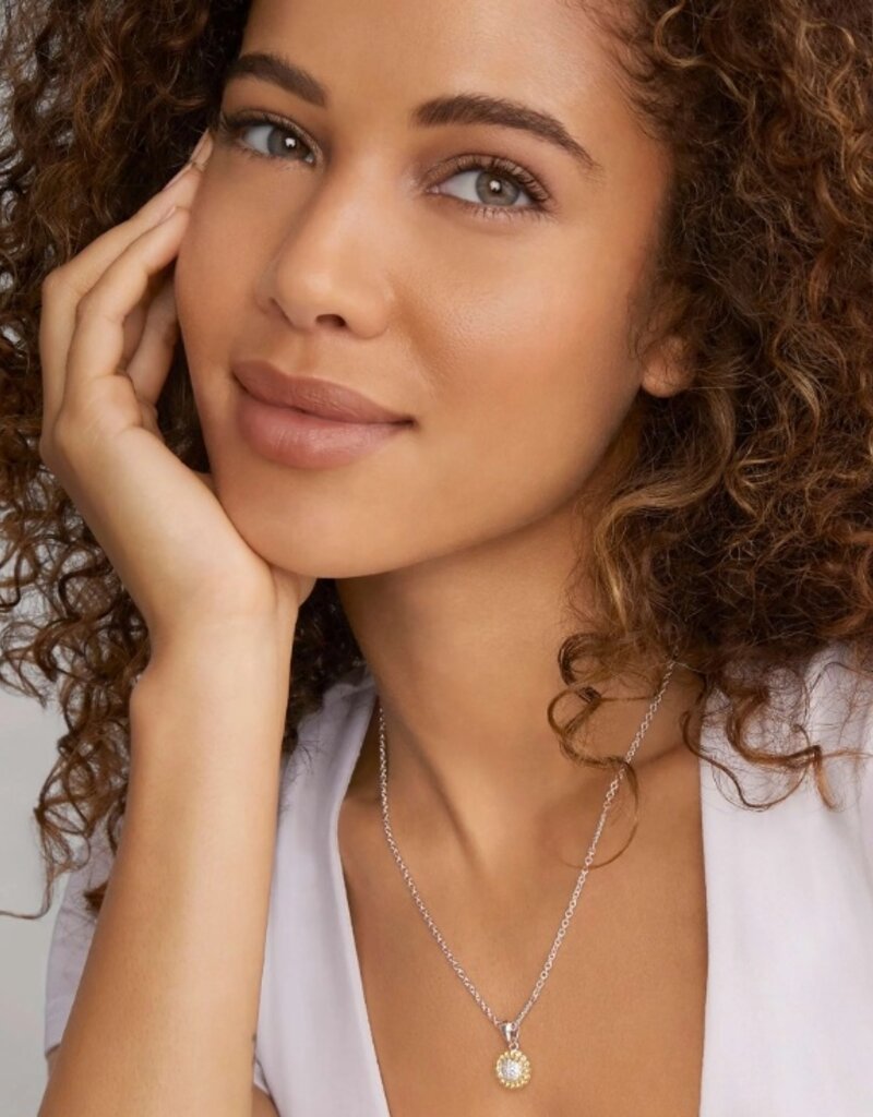 LAGOS Caviar Lux Two Tone Diamond Pendant Necklace