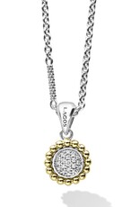 LAGOS Caviar Lux Two Tone Diamond Pendant Necklace