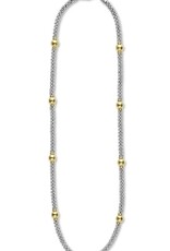 LAGOS Signature Caviar 18K Gold Station Necklace