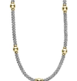 LAGOS Signature Caviar 18K Gold Station Necklace