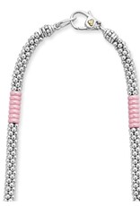 LAGOS Pink Caviar Silver Station Ceramic Beaded Necklace | 5mm