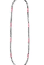 LAGOS Pink Caviar Silver Station Ceramic Beaded Necklace | 5mm