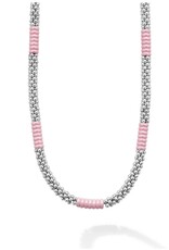 LAGOS Pink Caviar Silver Station Ceramic Beaded Necklace | 5mm