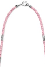 LAGOS Pink Caviar Silver Station Ceramic Beaded Necklace | 3mm