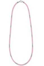 LAGOS Pink Caviar Silver Station Ceramic Beaded Necklace | 3mm