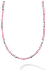 LAGOS Pink Caviar Silver Station Ceramic Beaded Necklace | 3mm