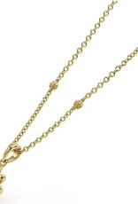 LAGOS Luna 18K Gold Fleur Pearl Diamond Pendant Necklace