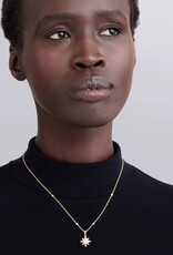 LAGOS Luna 18K Gold Fleur Pearl Diamond Pendant Necklace