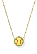 KENDRA SCOTT Softball Short Pendant Necklace