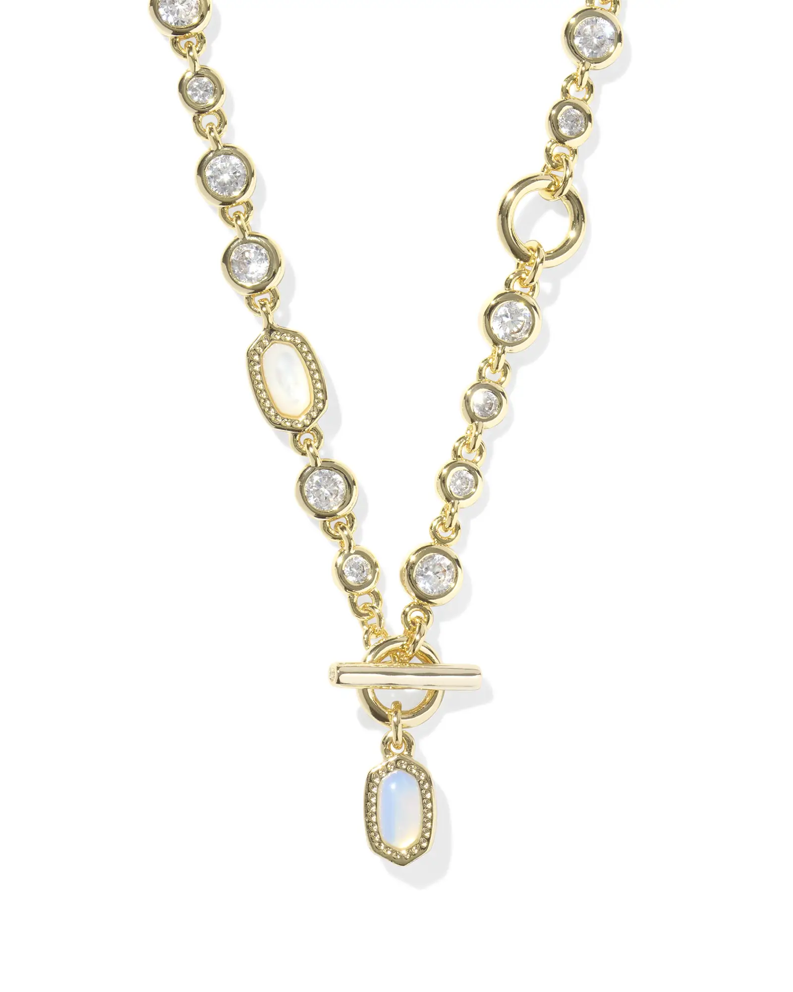 Mini Elisa Silver Abbie Set of 2 Delicate Chain Bracelets in Pink Mix – Kendra Scott main image 1