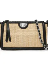 Glo Straw Mini Bag in Black