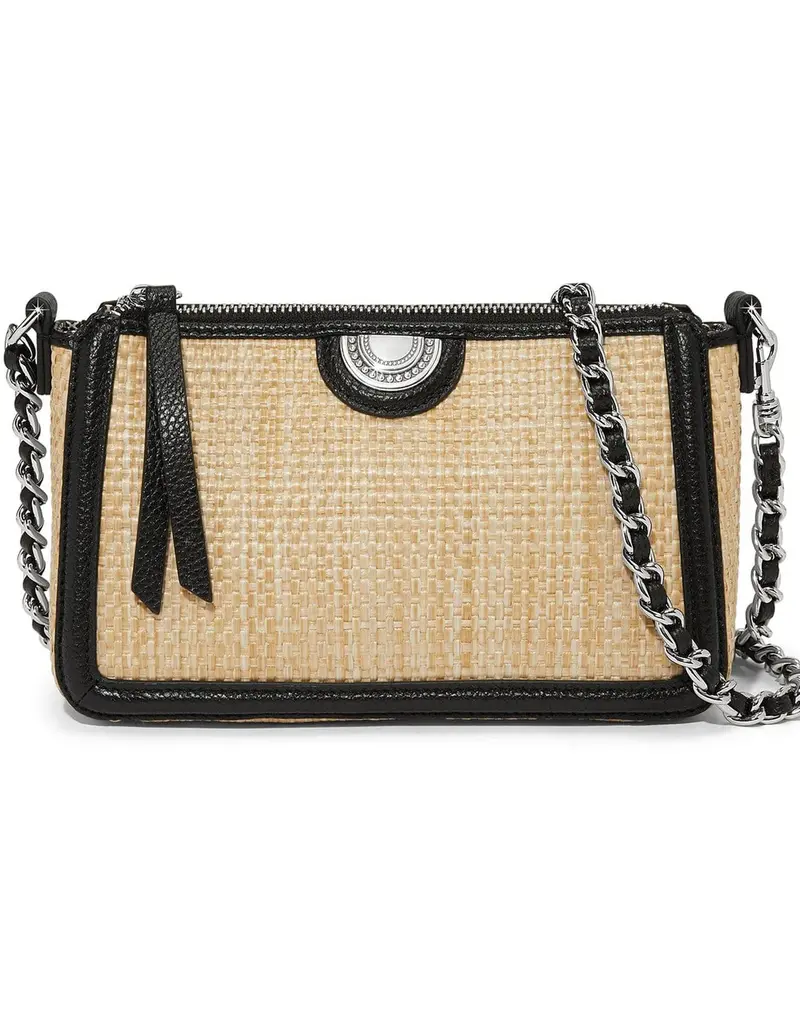 Glo Straw Mini Bag in Black