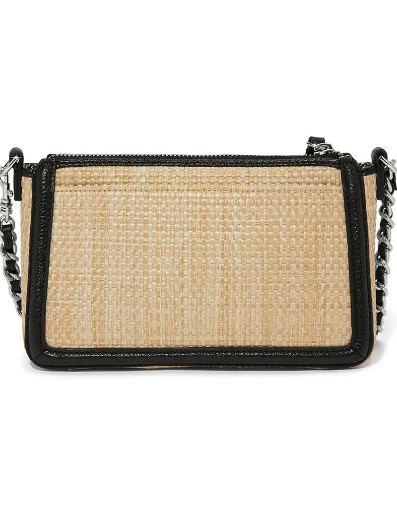 Glo Straw Mini Bag in Black